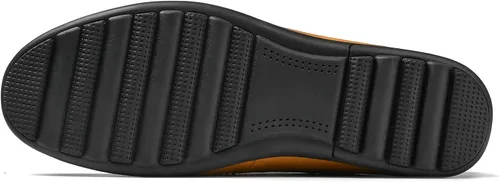 Vista 7 de LUODENGLANG Mocasines de cuero genuino de primera calidad para hombre, zapatos casuales sin cordones para conducir, mocasines para hombre, ligeros