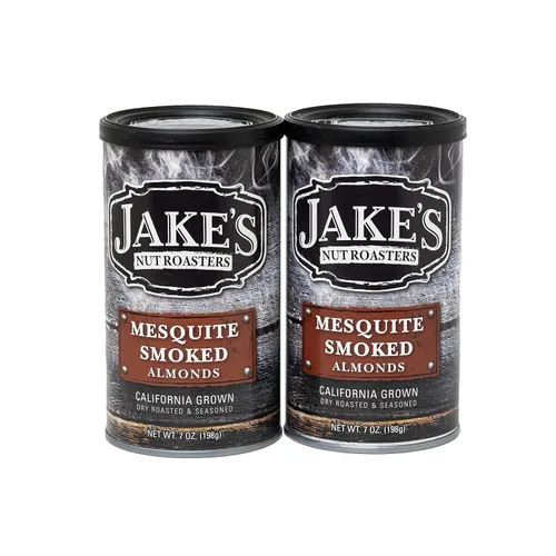 Vista 19 de Jake's Nut Roasters - Almendras para barbacoa (paquete de 2) almendras sazonadas tostadas secas enteras - Bocadillo alto en proteínas con sabor a