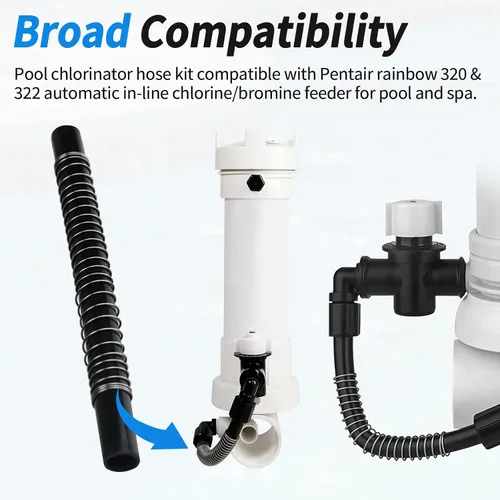 Vista 3 de Tubos flexibles del PVC del clorador de la piscina R172091 caben
