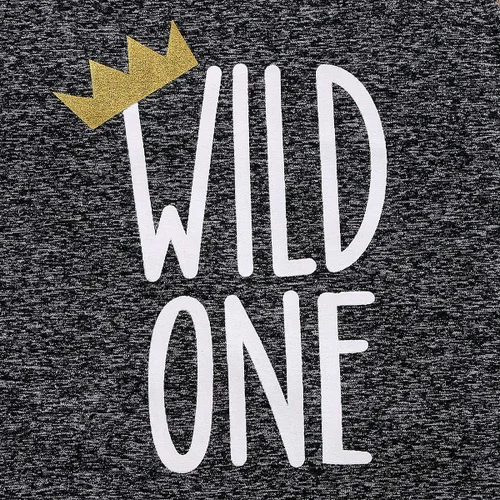 Vista 5 de Wild One - Mameluco para bebé niño de 1er cumpleaños con botones de color liso, overol de una pieza