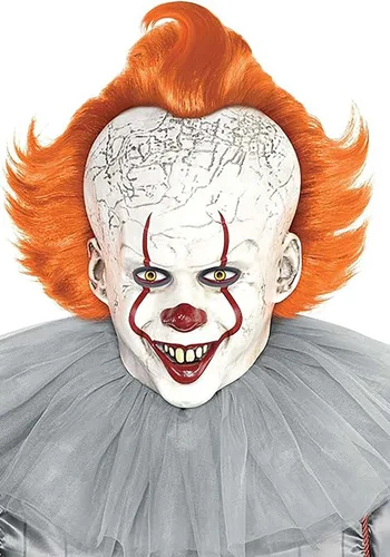 Vista 2 de Máscara de Disfraz Adulto Pennywise IT Capítulo Dos Multicolor