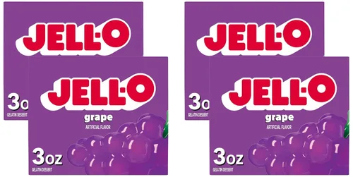 Vista 16 de Jell-O Mezcla de postre de gelatina de uva, caja de 3 onzas