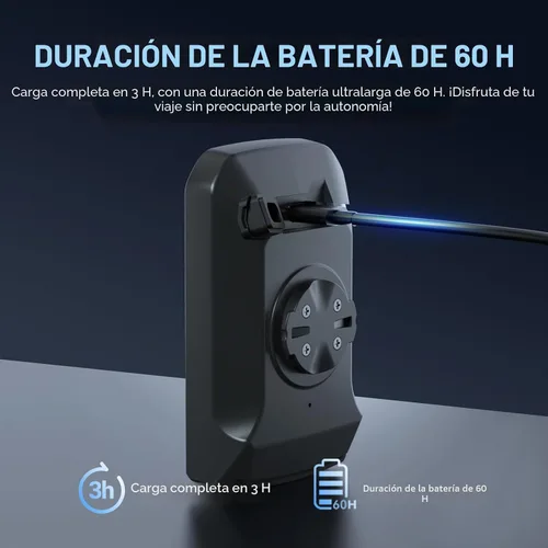 Vista 8 de CYCPLUS Computadora GPS inalámbrica para bicicleta, computadora de ciclismo GPS con Bluetooth/ANT+, velocímetro de bicicleta con pantalla LCD de 2.9