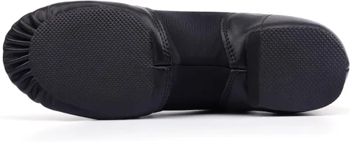 Vista 3 de Linodes Zapato de jazz unisex de empeine de piel sintética 006, sin cordones para zapatos de baile de mujeres y hombres