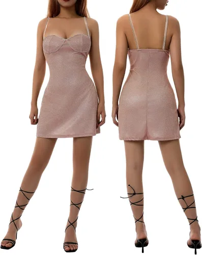 Vista 7 de Vestido ajustado de manga larga o corta para mujer, con cuello colgante, para fiesta callejera, para primavera, otoño, casual, con recortes, Y2K