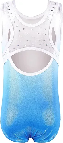 Vista 2 de EQSJIU Girls Gymnastics Leotard Ballet Dance Outfits Sleeveless Toddler Kid Gymnastic Tumbling Dancewear 1-10 Years