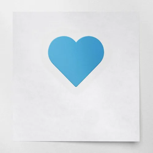 Vista 26 de Calcomanías transparentes de corazón 6 (azul celeste) Calcomanías de vinilo impermeables de alta calidad para teléfono portátil, accesorio