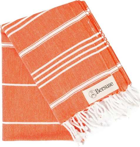 Vista 32 de Bersuse 100 % algodón - Toalla de mano Anatolia turca - Fouta Peshtemal para baño y playa - Para cabeza, rostro, cabello, bebés, cuidado, cocina