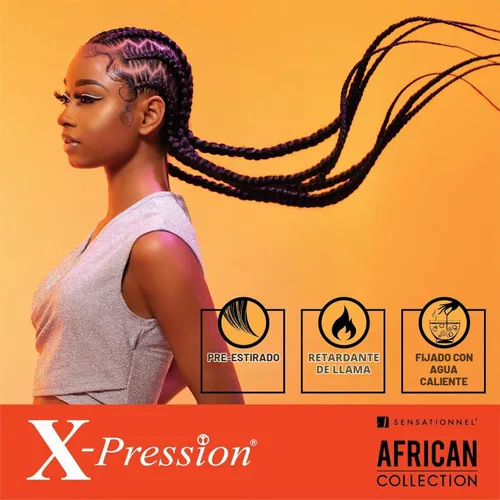 Vista 5 de Sensationnal Braids XPRESSION 3X Trenza preestirada de 58 pulgadas (paquete de 5, 1B)