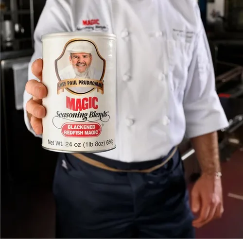 Vista 5 de Chef Paul Mezclas de Condimento Mágico de Redfish Ennegrecido Especias y Condimentos al Estilo Cajun Libres de Gluten, Sin MSG, Sabor Intenso