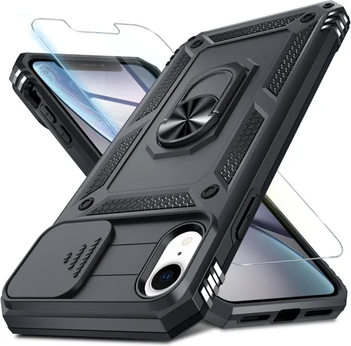 Vista 152 de Janmitta Funda para iPhone 8 Plus/7 Plus/6 Plus, Cubierta de Teléfono con Cubierta Deslizante Integrada para Lente de Cámara + Protector