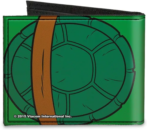 Vista 2 de Buckle-Down Billetera plegable de lona-Classic TMNT Michaelangelo Turtle Sh