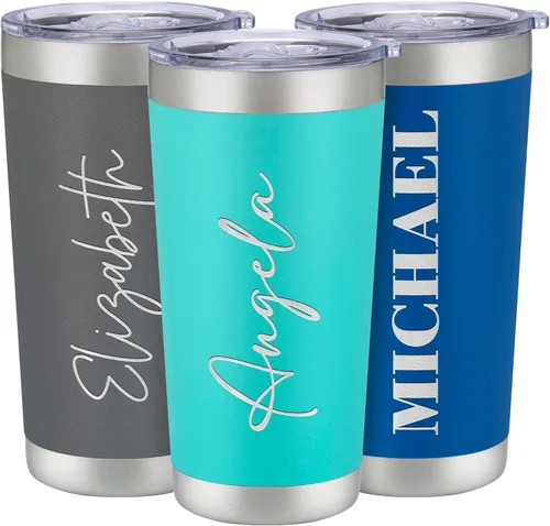 Vista 15 de Vasos de viaje personalizado de 20 y 30 onzas, con aislamiento