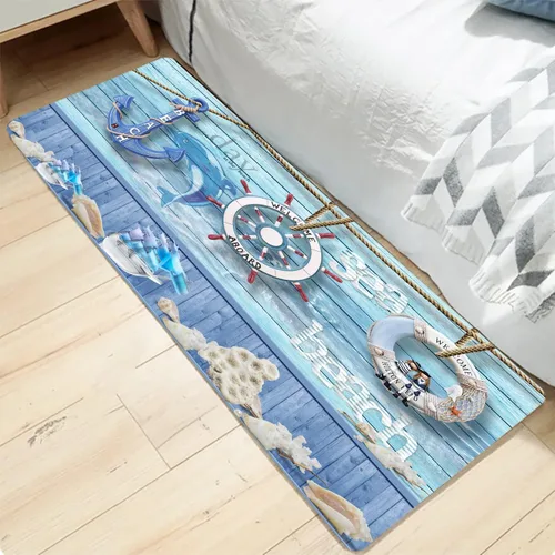 Vista 29 de LYFANS Alfombras de baño de espuma de esponja absorbente suave para baño y cocina (23.5 x 59 pulgadas), tapete de franela antideslizante brillante