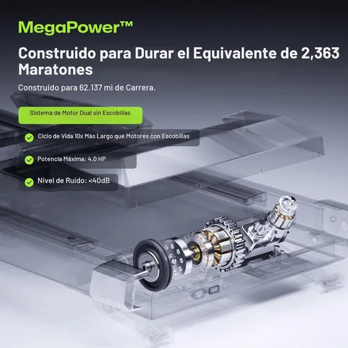 Vista 6 de 1st Smart Home - Cinta de correr solo para maratonistas con masajeador inteligente de pantorrillas, cintas de correr silenciosas UREVO para el hogar
