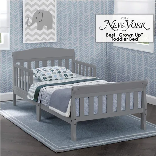 Vista 2 de Delta Children Canton Cama para Niños Pequeños, Certificado Greenguard Gold, Gris