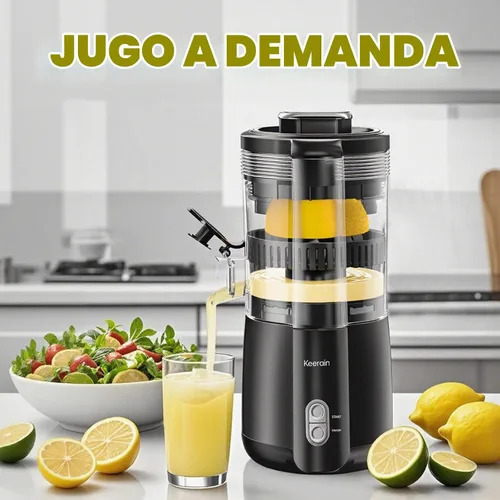 Vista 3 de Exprimidor de limón eléctrico, máquina exprimidora de cítricos sin manos con cepillo de limpieza, exprimidor automático para limón, lima, pomelo