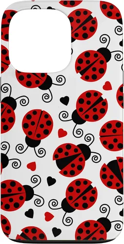 Vista 10 de Carcasa para iPhone 17 de mariquitas y corazones