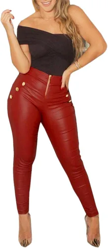 Vista 2 de NIUBIA Leggings para mujer cintura alta elásticos moldeadores de cadera pantalones sexys con diseño de cuello con cremallera
