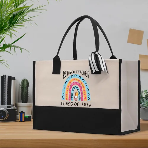Vista 6 de VANESSA ROSELLA Bolso de regalo floral de lona de algodón para profes