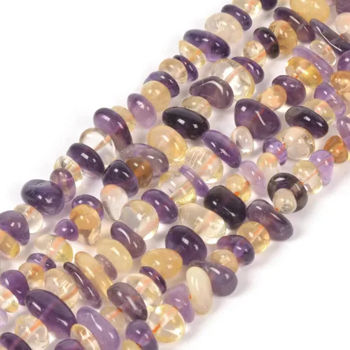 Vista 18 de Chips Amber Natural Gemstone Freedom Chips Cuentas sueltas de 0.433-0.472 in para hacer joyas, manualidades, 16 pulgadas