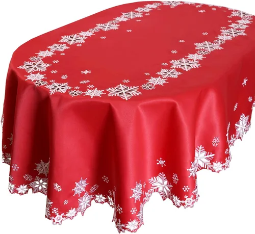 Vista 9 de Juego de 4 servilletas bordadas con copos de nieve para Navidad e invierno (doradas, servilletas de 12 x 12 pulgadas)