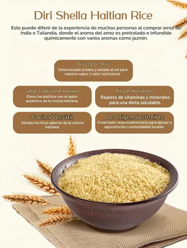 Vista 5 de Riz Shella - Diri Shella - Rice Shella - Directamente desde Haití - 100% Ayisyen