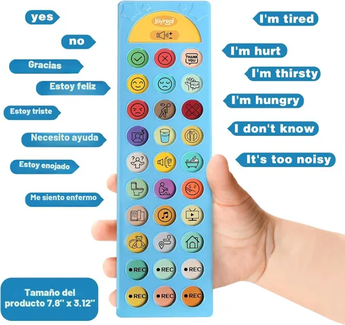 Vista 6 de Joyreal Dispositivo AAC para Autismo, Herramientas de Comunicación No Verbal para Terapia del Habla y Rehabilitación de Accidente Cerebrovascular.