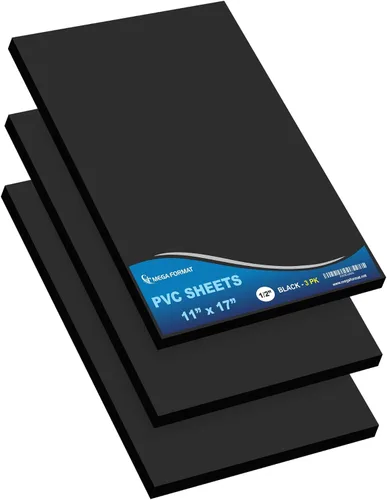 Vista 37 de Mega Format Hojas de plástico de PVC expandido – Hoja negra rígida de 5 x 7 pulgadas para manualidades, señalización y exhibiciones – Sintra Negro