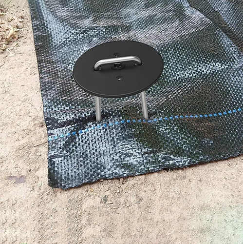 Vista 6 de AAGUT Paquete de 50 grapas de paisaje con tapas de arandela de juntas, estacas de barrera de vapor de 6 pulgadas, estacas de metal para jardín