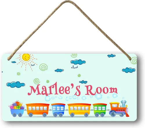 Vista 6 de Letrero para habitación de niños, helicóptero, azul, naranja, verde lima, para niños, letrero personalizado para puerta, dormitorio, guardería