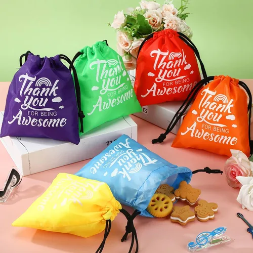 Vista 6 de Paterr 24 bolsas de regalo de agradecimiento a los empleados, bolsas de agradecimiento para ser impresionante, con cordón, compañeros de trabajo