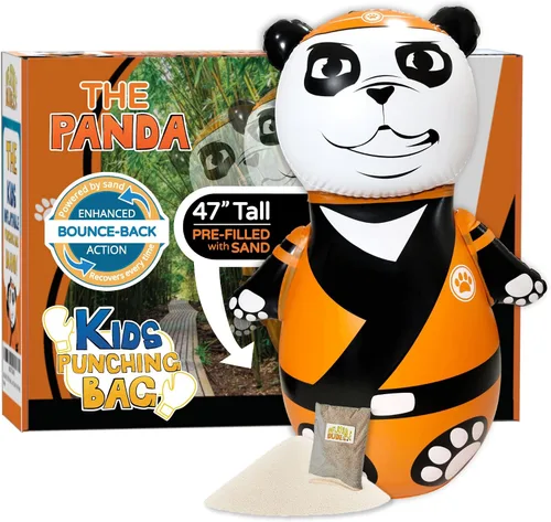 Vista 21 de INFLATABLE DUDES Kids Punching Bag- Bop Bag Sand-Base Pre-filled with Sand, Bop Bag, Inflatable Toy, Punching Bag for Kids, Enhanced Bounce-Back