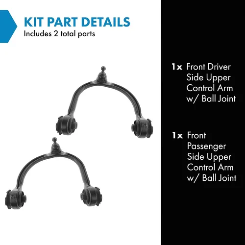 Vista 267 de Conjunto de Brazo de Control Inferior Delantero y Junta Esférica TRQ para Lado del Conductor y del Pasajero 2 Piezas Compatible con Ford Mustang GT
