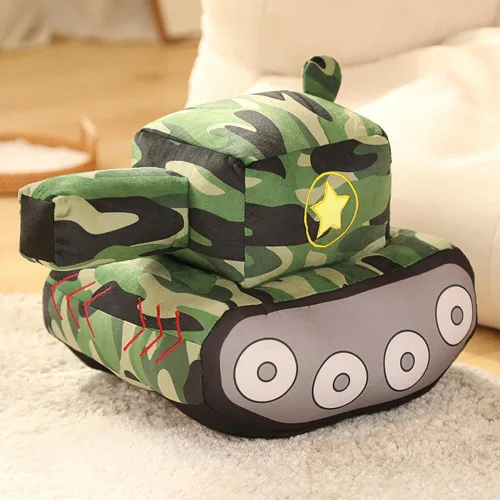 Vista 9 de XIYUAN Cojín de peluche rojo de autobús escolar con diseño de caricaturas, cojín de felpa para regalo de cumpleaños de niños (11 x 7 x 6 pulgadas)