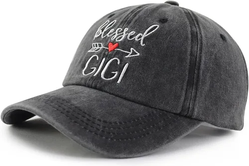 Vista 3 de Blessed Grandma Hat for Women, Funny Adjustable Cotton Embroidered Best Ever Nana Gigi Baseball Cap