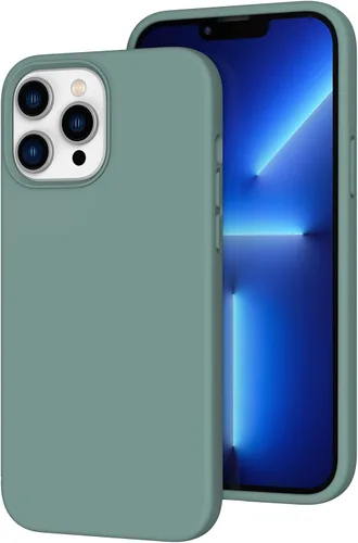 Vista 226 de Funda de silicona líquida compatible con iPhone 12 Pro Max 6.7 pulgadas, funda de gel de protección completa con forro de microfibra, funda