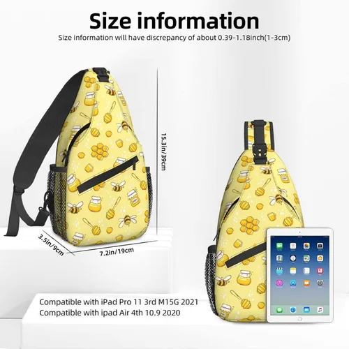 Vista 2 de Famame Mochila bandolera para el pecho, bolsa de hombro, gimnasio, ciclismo, viajes, senderismo, mochila para hombres y mujeres, Multicolor 34