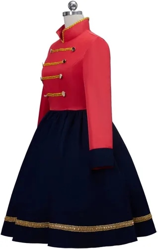 Vista 4 de Disfraz de cascanueces para mujer, disfraz de soldado de Navidad, disfraz de cosplay