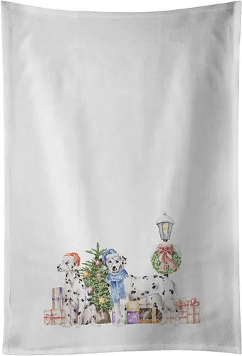 Vista 38 de Caroline's Treasures CK8100WTKT - Juego de 2 toallas de cocina con diseño de bulldog francés con diseño de país de las maravillas navideñas