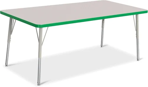 Vista 13 de Berries Mesa rectangular para actividades, altura A, Gris/Negro/Negro, 1