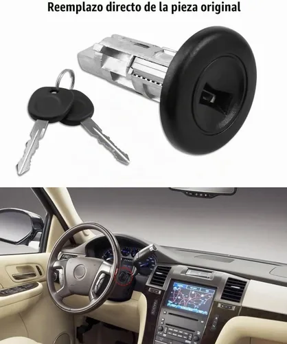Vista 6 de Interruptor de cilindro de cerradura de encendido con llaves, reemplazo US-312L D1469G, conjunto de encendido compatible con Chevy Avalanche Blazer