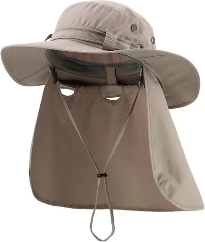 Vista 16 de Home Prefer Sombrero para sol para el aire libre con protección UV, secado rápido, unisex con solapa para proteger el cuello