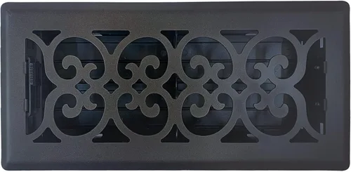 Vista 23 de Registro victoriano de piso de 4 x 10 pulgadas en acabado gris granito - Cubiertas de ventilación para piso del hogar - Cubiertas decorativas