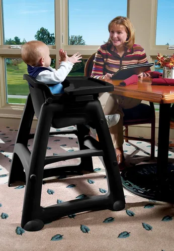 Vista 6 de Rubbermaid Commercial Products - Sillas altas resistentes para bebés y niños pequeños, Negro