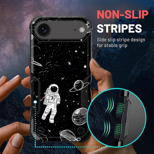 Vista 6 de Funda para iPhone Air, [doble capa] [protección contra caídas de grado militar de 10 pies] Funda resistente a prueba de golpes para iPhone Air