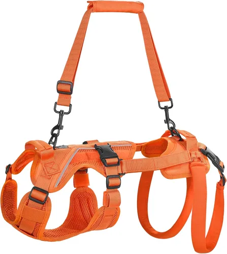 Vista 8 de OneTigris Arnés de elevación para perros pequeños XS, arnés transportador para perros pequeños, chaleco de elevación de cuerpo completo con correas