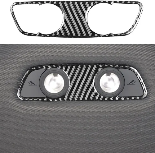 Vista 19 de Blazeray Accesorios interiores de fibra de carbono, cubierta decorativa, ajuste adhesivo para Audi A4 B9 2017-2019 (cubierta de perilla central)