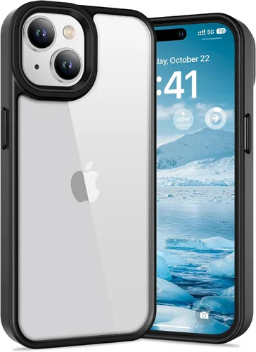 Vista 5 de Vakoo Funda transparente para iPhone 11 Pro Max, antiamarilleo, color negro