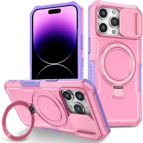 Vista 99 de Funda magnética para iPhone 11, soporte de anillo con ventana corrediza, funda protectora mate a prueba de golpes para iPhone 11 6.1, fundas